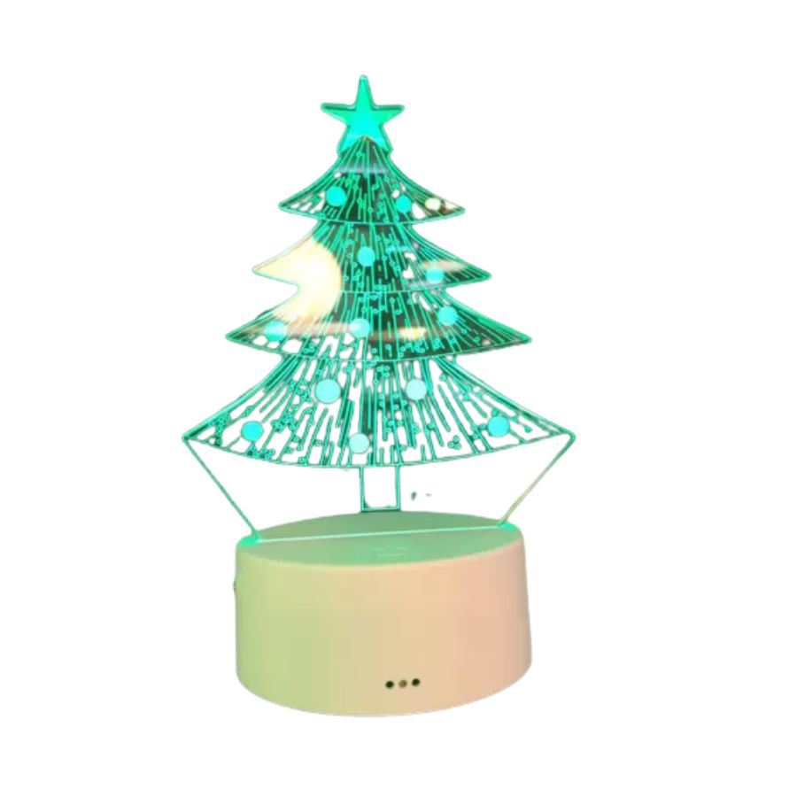 Luminária 3D, Embuled, 3 cores, Árvore de Natal | Casa Sul